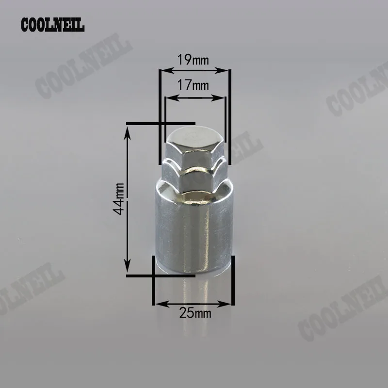 Аксессуары jdm 4 шт. гайки для автомобиля хромированные колесных замков + 1 муфта 12x1