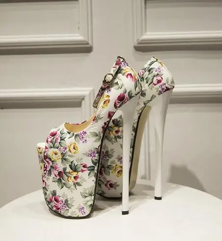 LLXF/туфли для трансвеститов; zapatos mujer; пикантные туфли на шпильке 22 см; туфли на платформе с пряжкой; женские свадебные туфли-лодочки; Летние босоножки