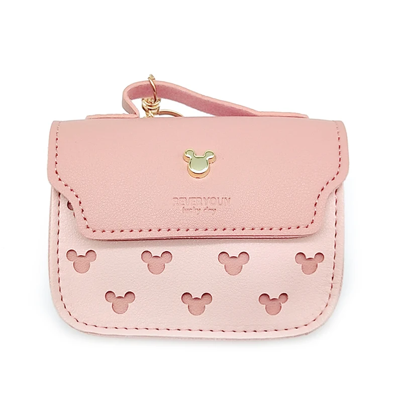 

Small fresh coin purse female cute cartoon mini coin key case creative short PU small wallet