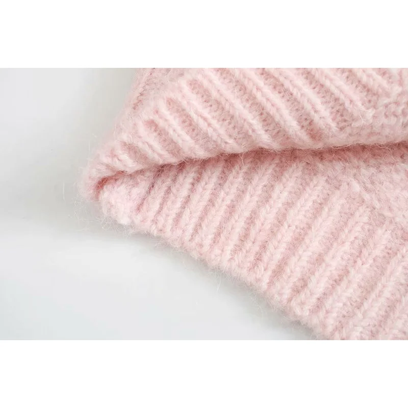 

Women Fashion Cardigan 2021 New Blue Collar Patchwork Pink Knitting Sweater Femme High Quality Chic Diamond Button Tops