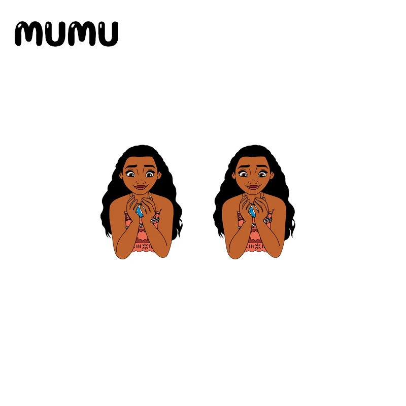 2021 новые серьги-гвоздики принцессы Моана Мультяшные ювелирные изделия из