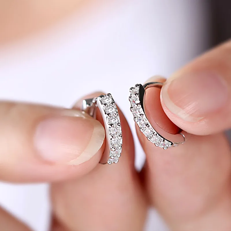 SL Женские серьги клипсы Изящные Ювелирные изделия из кубического циркония