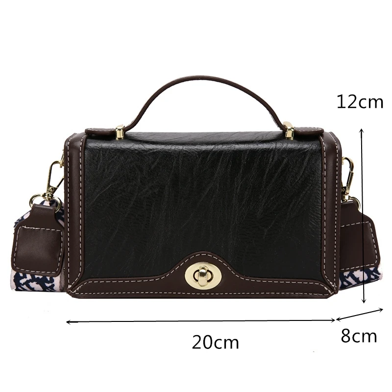 

2021 Winter Flap Crossbody Bags Women Casual Shoulder Bags Vintage Printed Shoulder Strap Purses Crossbody Bags Small Handbags