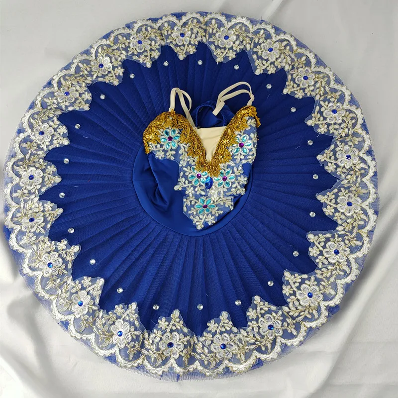 Ярко-голубая профессиональная балетная пачка для взрослых Женская балерина