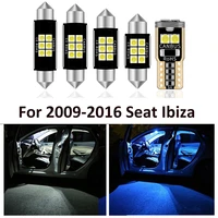 9pcs white canbus led license plate lamp interior map dome lights kit for 2009 2016 seat ibiza v mk5 6j 6p reading ceiling bulbs