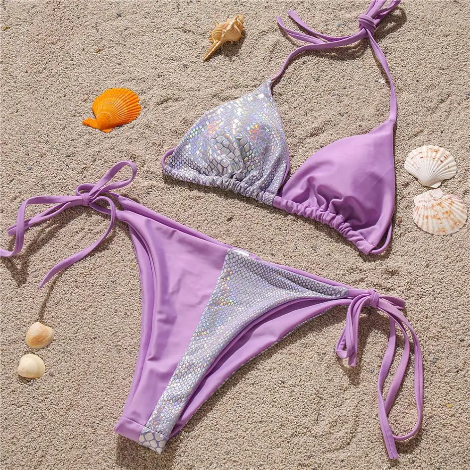 

Sexy Bikini Women's Swimsuit 2020 Micro Thong Bikini Set Patchwork Beachwear Swimming for Women Swimwear for Girls Bathing Suits