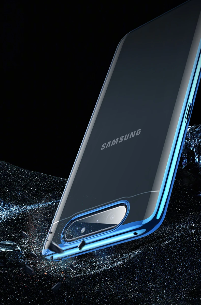 Для samsung A80 прозрачный чехол 3-в-1 защитный бронированный жесткий чехол-накладка для samsung Galaxy A80 прозрачные чехлы для телефона с покрытием