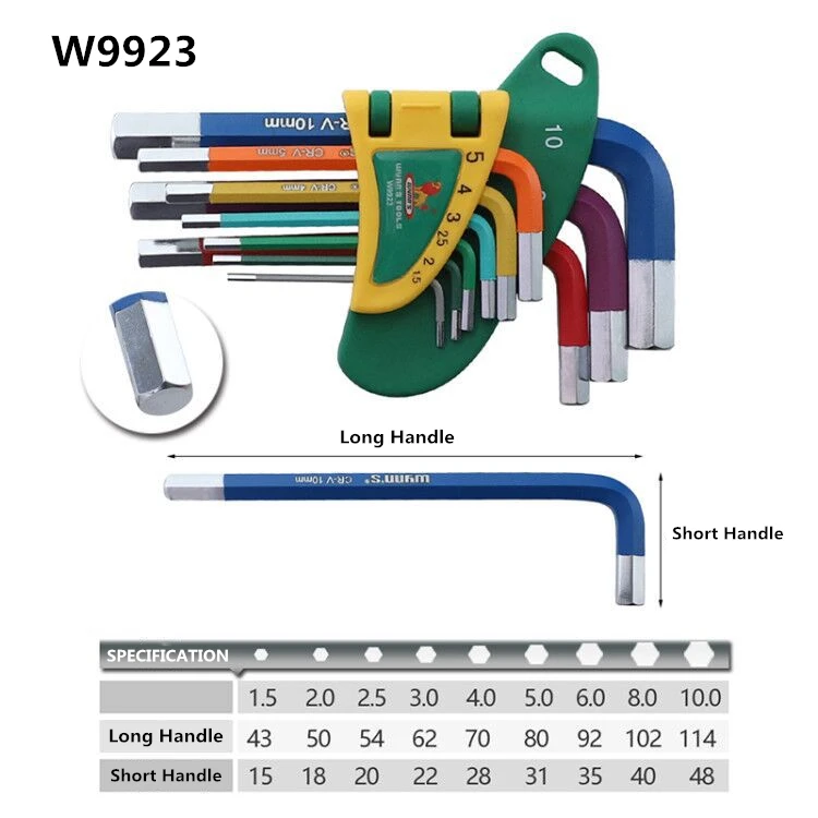 1Set Ball-head Screwdriver Hex Wrench Set Colour Coding Wear-resisting Anticorrosion Hexagon Torx Star Spanner | Инструменты