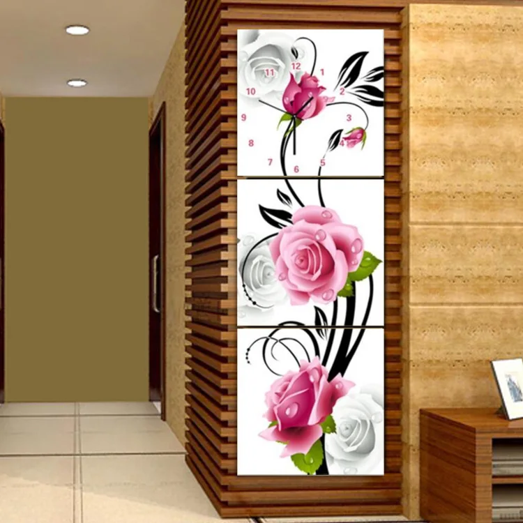 3 PCS DIY 5D Diamond Embroidery Crystals Mosaic Picture flowers Round Rhinestones Painting Cross Stitch Kits | Дом и сад