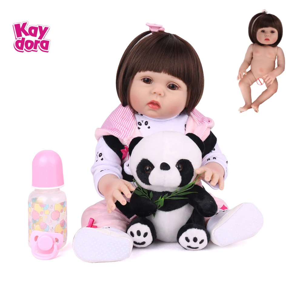 Реалистичная полностью силиконовая кукла младенец KAYDORA 48 см живая девочка