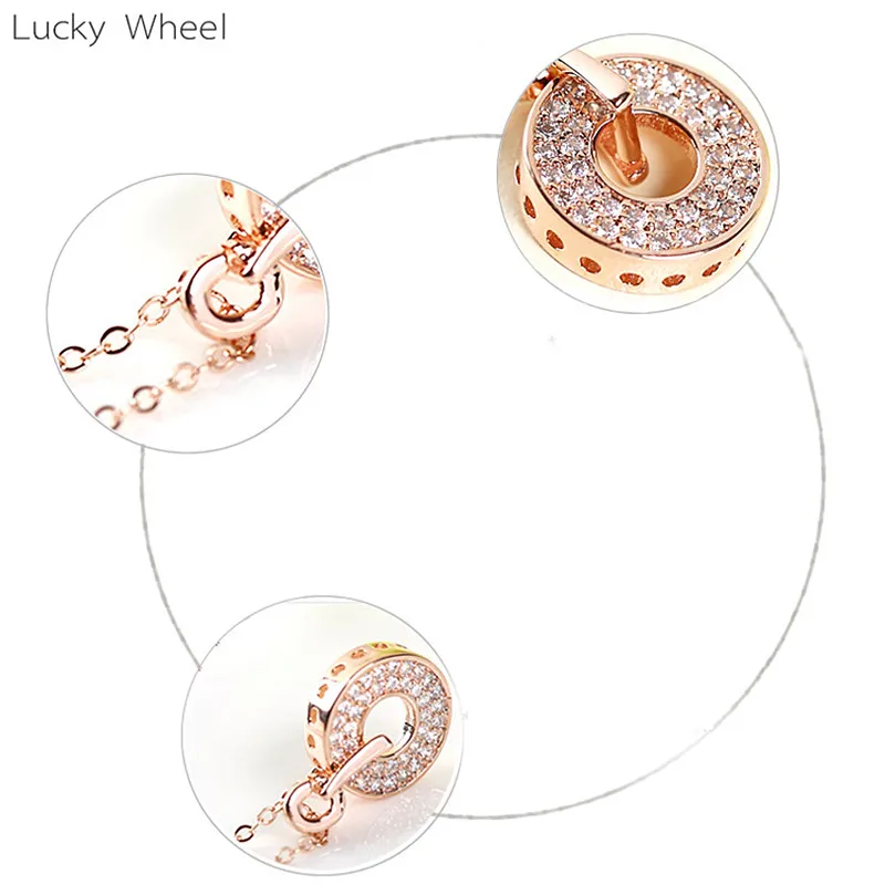 

2021 New Style Lucky Ferris Wheel Necklace Chains For Women Fashion Jewellery The Crystal Alloy Party Birthday Present For Her