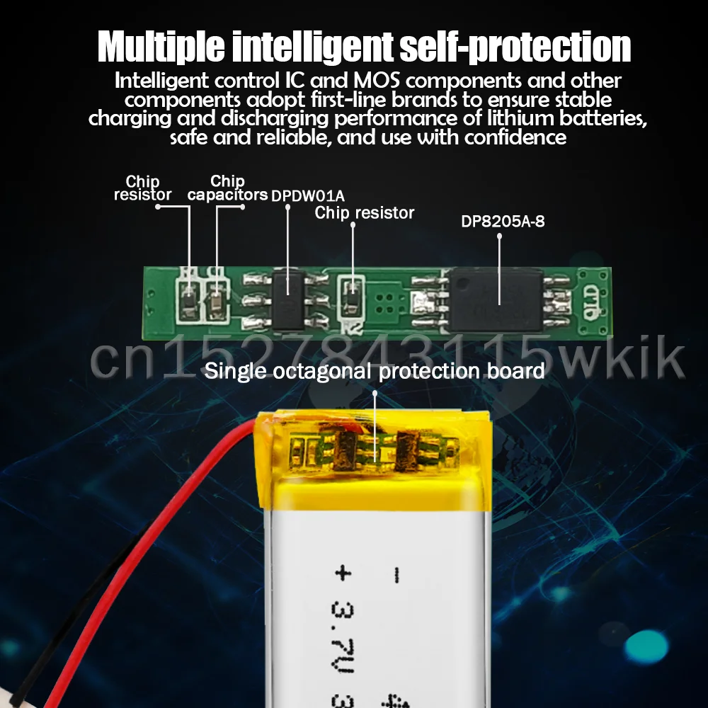 402035 042035 3.7V 300mAh Lithium Polymer LiPo Rechargeable Battery For GPS DVR MP3 MP4 MP5 Bluetooth Headset Smart Watch Toys |
