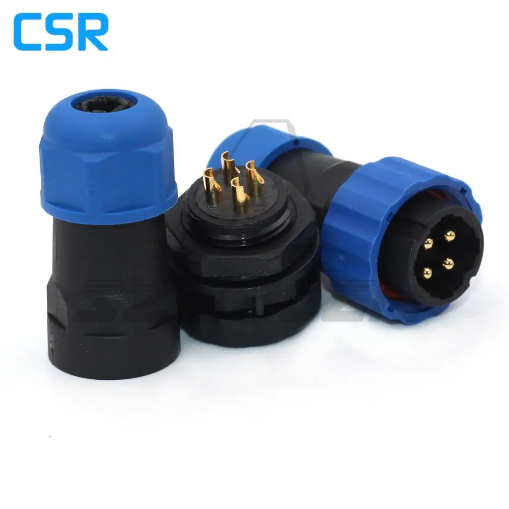 4 контактный водонепроницаемый разъем типа SD20 IP67 промышленный силовой проводной