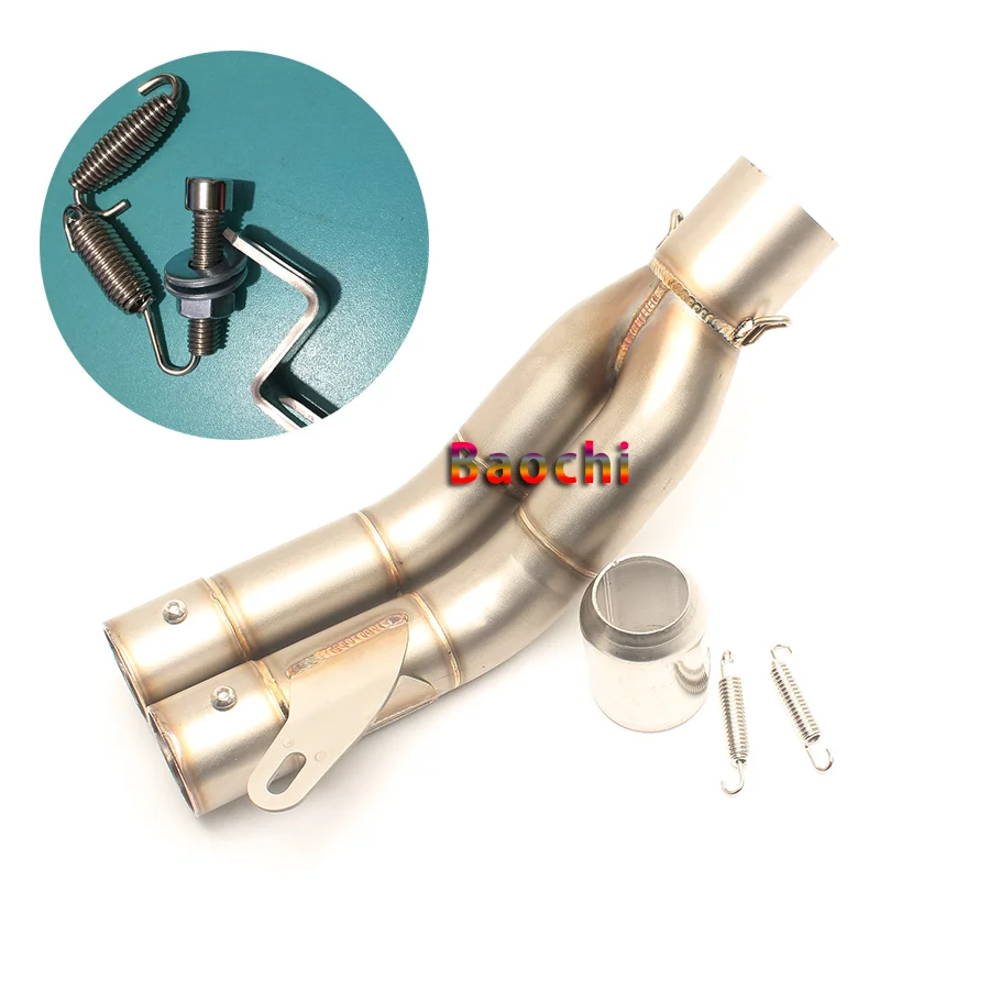 

Motorcycle Tubo De Escape Moto Db Killer 51 Double Outlet Exhaust Pipe Echappement Moto Universel for Kawasaki Z750 Z800 Pitbike