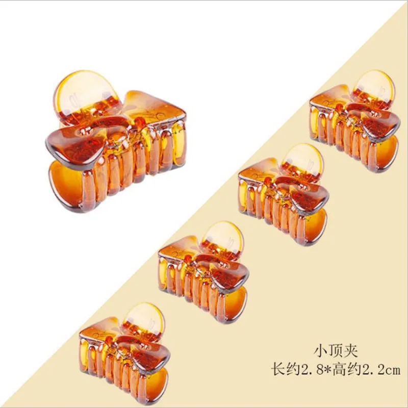 

2.8*2.2CM Wholesale quality PS plastic top hair claws mini fringe hair clips bright black color bowknot design clamps 12pcs/lot