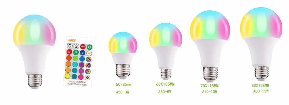 110 В 220 В E27 RGB светодиодный светильник 5 Вт 10 Вт 15 Вт RGB лампада сменная цветная светодиодная лампа RGBW с ИК-пультом дистанционного управления+ режим памяти