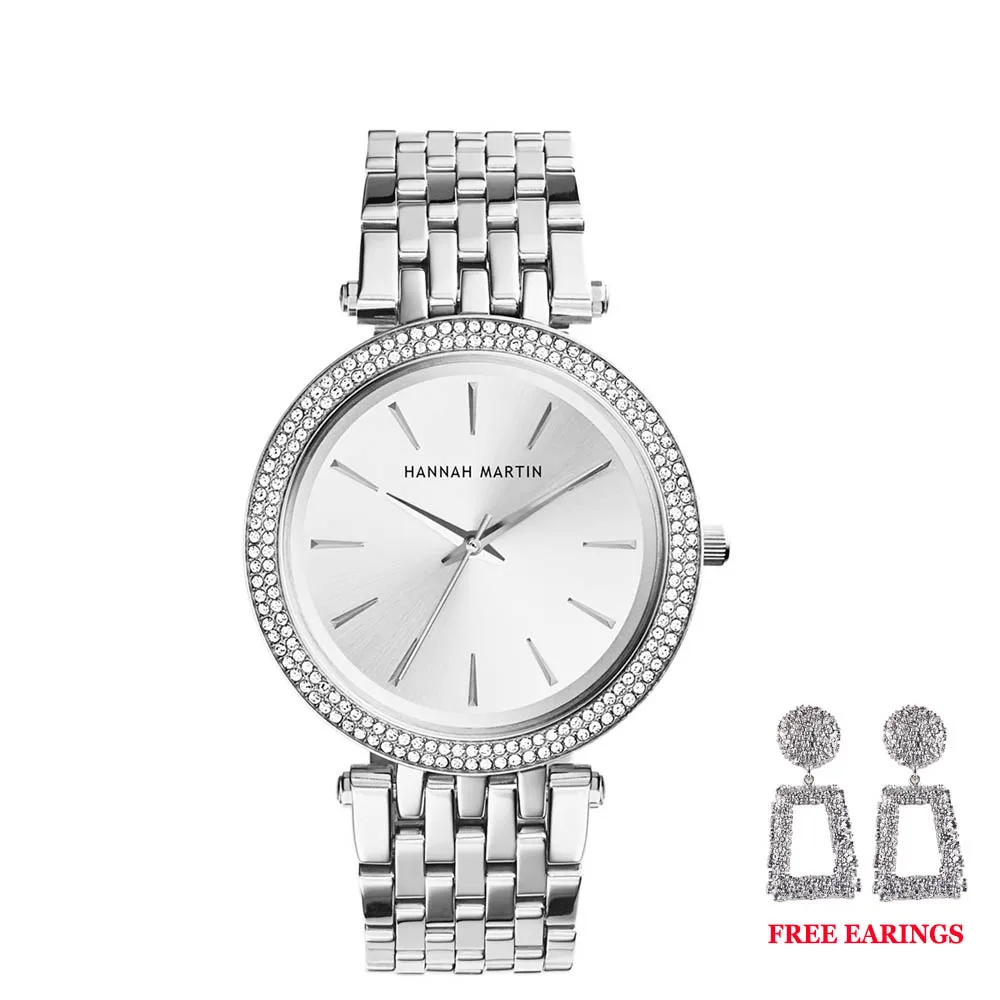 Дропшиппинг женские Розовое Золото Топ люксовый бренд кварцевые Стразы модные