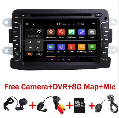 Автомобильный DVD плеер для Dacia Sandero Duster Renault Captur 2 Logan RAM 3G WIFI GPS навигация радио 5 шт. 8