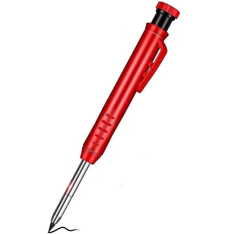 

Solid Carpenter Pencil Set Hole Mechanical Pencil Refill Construction Marker Marking Tool for Carpenter Scriber Woodworking Arch