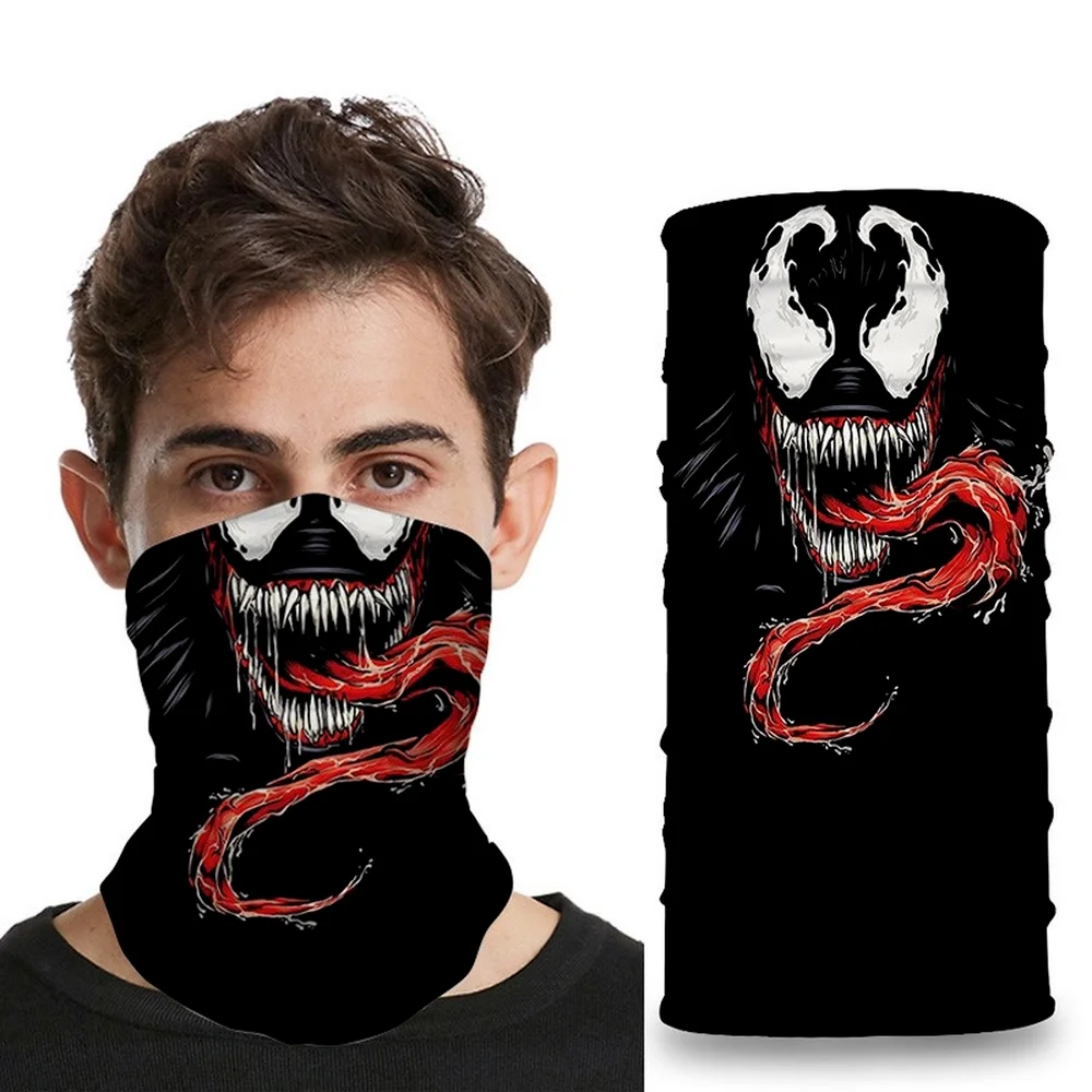 

Marvel Venom Mask Clown Seamless Headscarf Neckerchief Cover Protection Sports Cycling Magic Face Towel Head Cover Fishing Mask