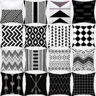 Черно-белый геометрический чехол для подушки 45x45 полиэстер Декоративные диванные подушки наволочки домашний декор наволочки