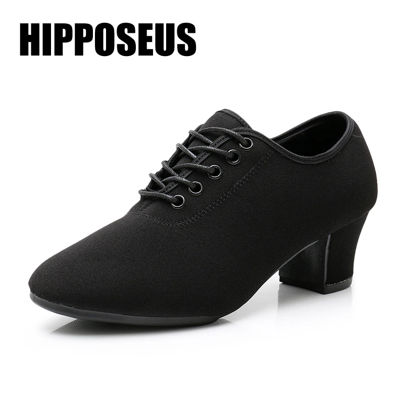Hipposeus Женская танцевальная обувь бальные туфли pratice дышащая современные Танго