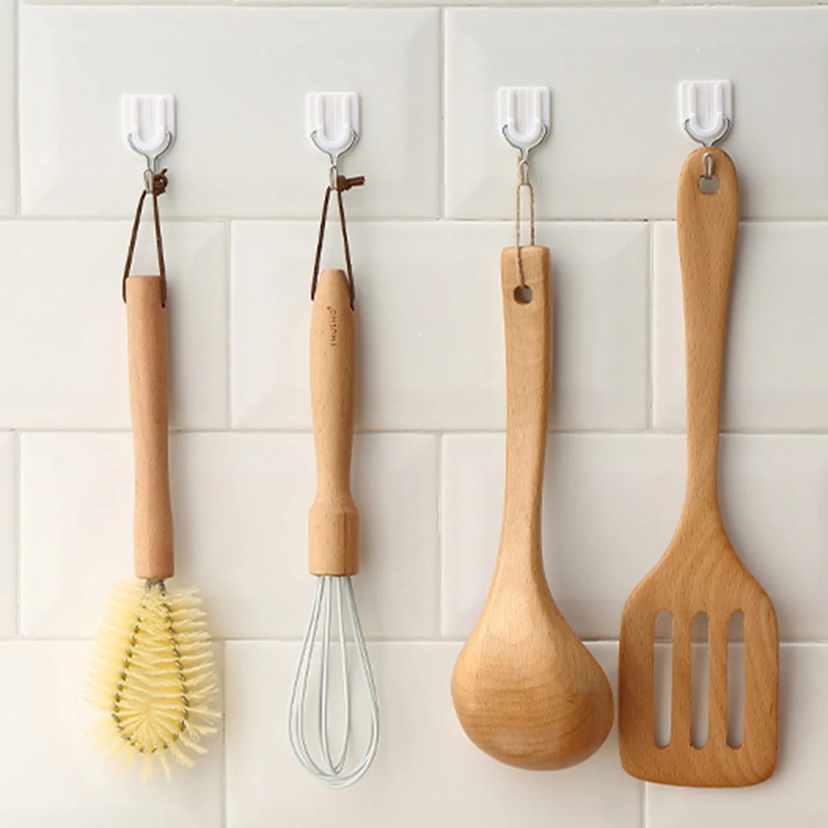 Самоклеящиеся Настенные Крючки 6 шт. не оставляют следов пластиковые прочные