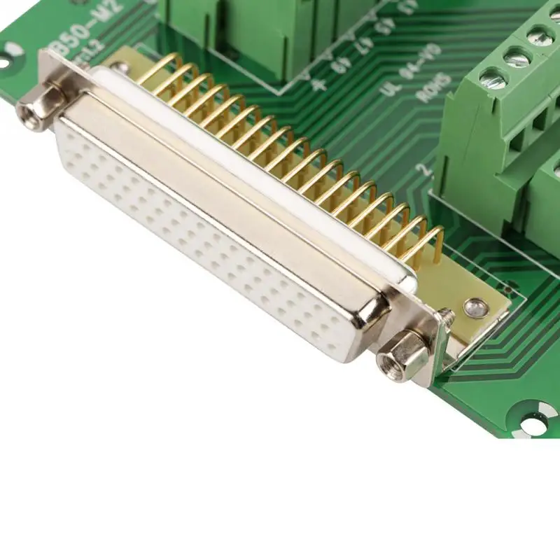 DB50 D-Sub Женский разъем платы Клеммная плата DIN рейку интерфейс модуль |