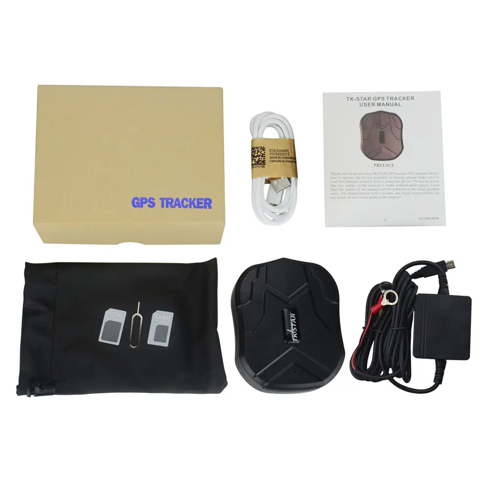 withbox with charger Водонепроницаемый Автомобильный gps-трекер TK905 TKSTAR gps мини-трекер с магнитом на долгое время батареи Автомобильный gps локатор с бесплатным приложением Лучший gps - Цвет: withbox with charger
