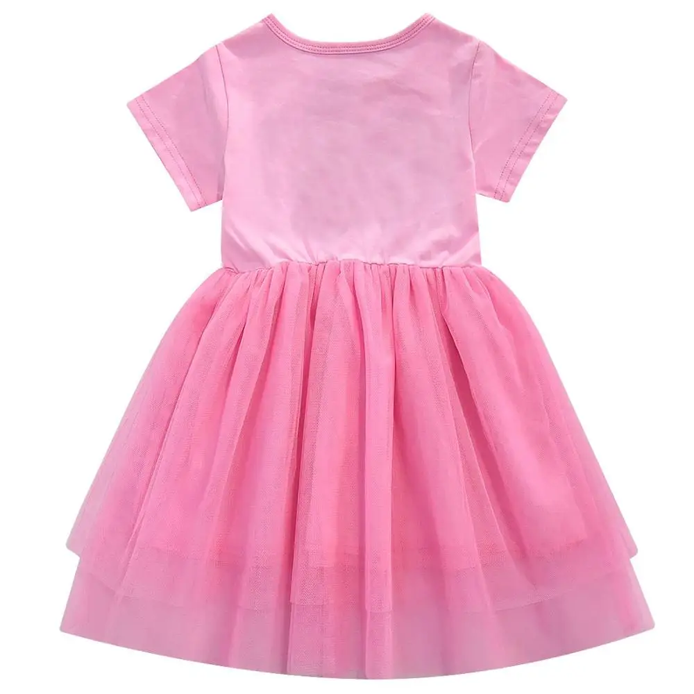 

LOL Surprise Doll Girl Short Sleeve Lace Dress Children Cartoon Lol Dolls Cake Dresses Kids Baby A-line Princess Party Frocks
