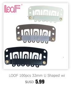 LOOF 100 шт. 28 мм u-образные защелки для наращивания волос на заколках с силиконовой задней частью, зажимы для парика на заколках, аксессуары для плетения парика