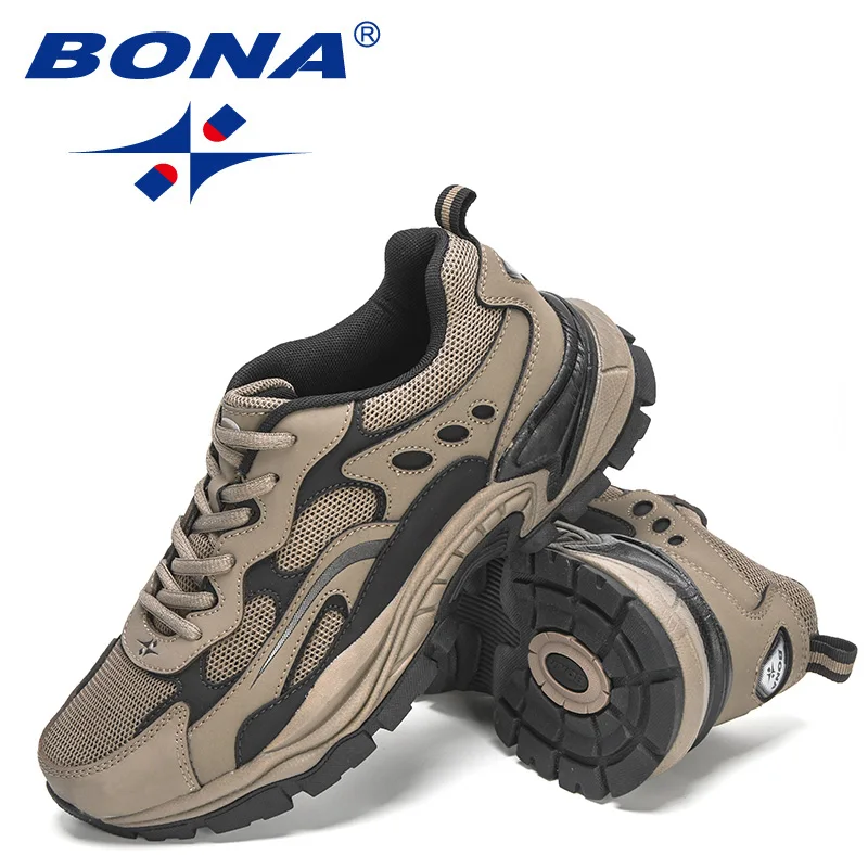 BONA 2021 New Designers Popular Sneakers Outdoor Casual Men's Shoes Fashion Lightweight Breathable Vulcanize Running Shoes Man
