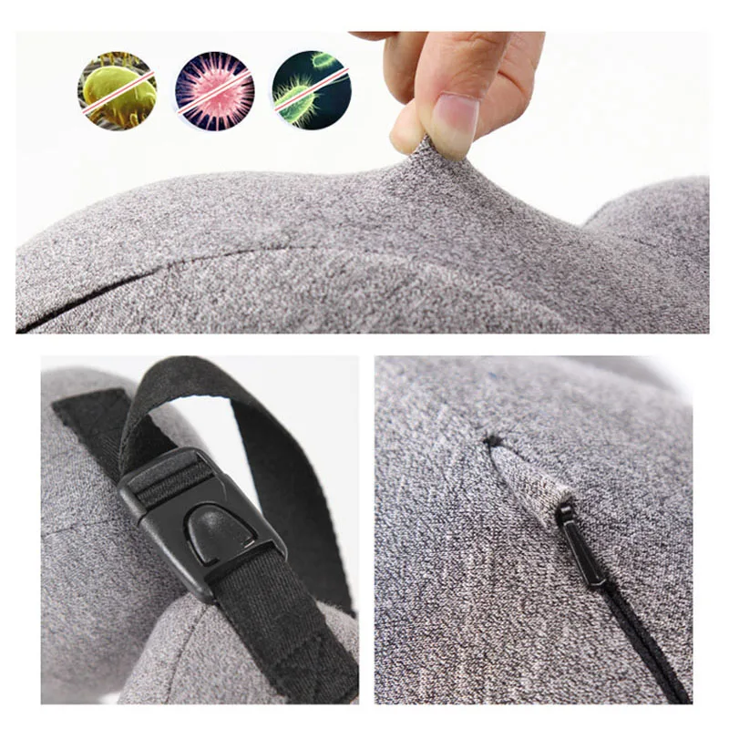 Подушка для путешествий удобная из пены с эффектом памяти маской глаз легкая