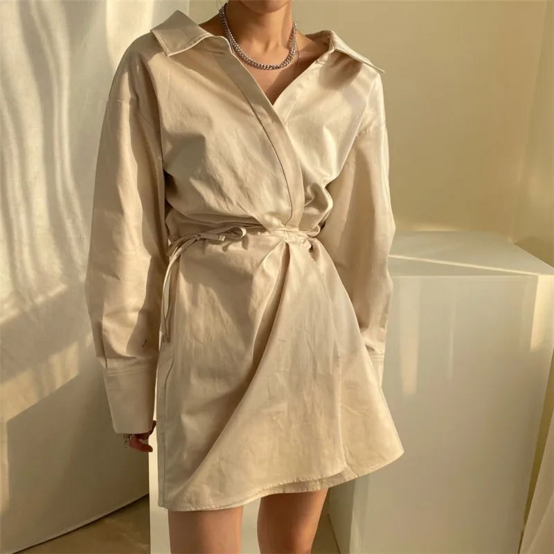 

2021 new shirt dress women