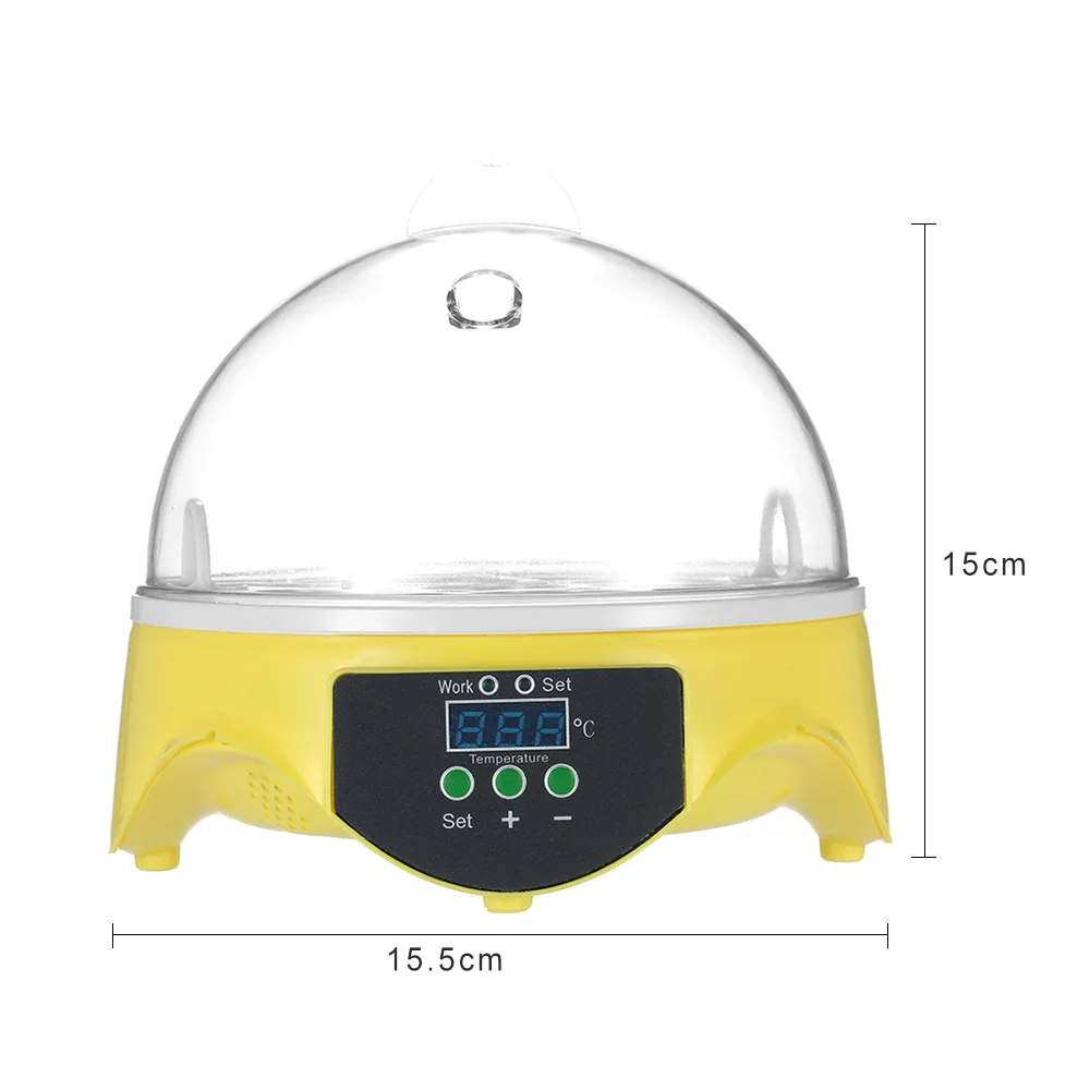 

New 7 Eggs Incubator Hatcher Transparent Eggs Hatching Machine Automatic Temperature Control for Chicken Duck Bird Eggs 110-220V