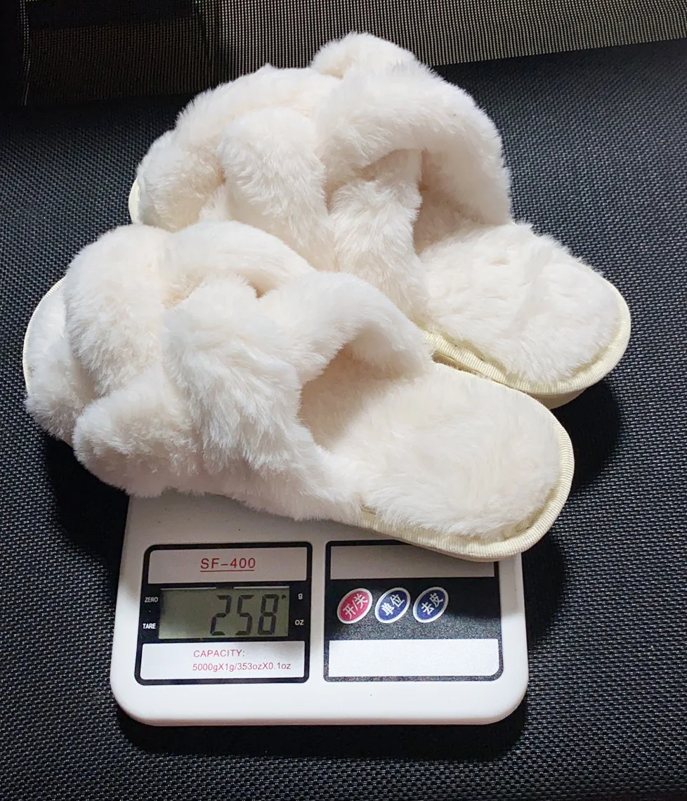 

Winter Women House Slippers Floor Flat Fashion Warm Shoes Floor Flat Open Toe Indoor Lightweight Comfortable Ladies Slippers