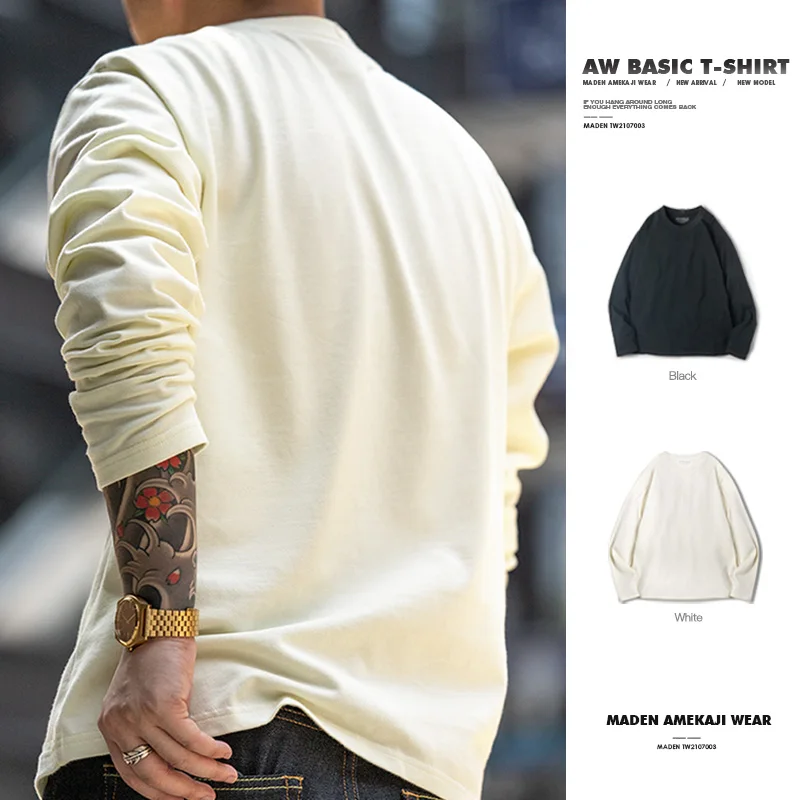 

Maden Mens Hoodies Sweatshirt 300G cotton Long Sleeve Fall Black White Pullover Streetwear Casual Fashion Clothes Harajuku Male