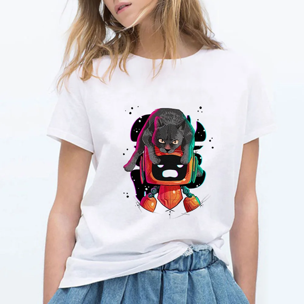 

Summer Fashion Trendy Women Shirts Kawaii T Shirts Women Graphic Kpop Hip Hop Harajuku Love Death Robots Printing Female T-shirt