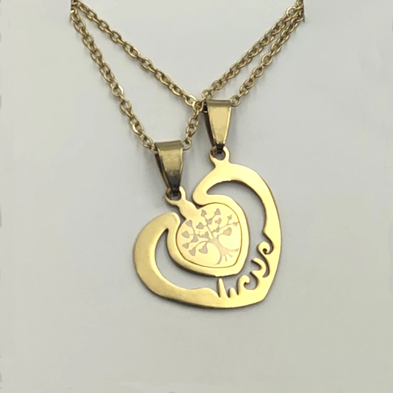 1 пара модных Подвесок в виде дерева жизни любовь ожерелье из нержавеющей стали