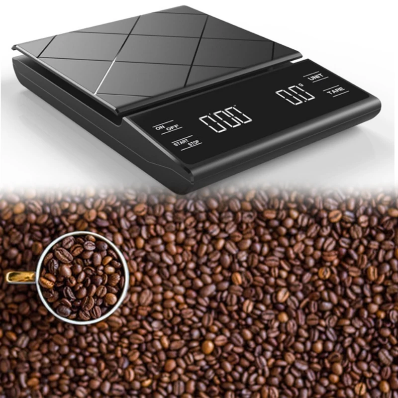 

425D Portable Electronic Digital Coffee Scale With Timer High Precision LED Display