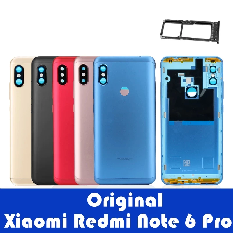 Оригинальный чехол для Xiaomi Redmi Note 6 Pro задняя крышка корпуса Note6 батарея дверная