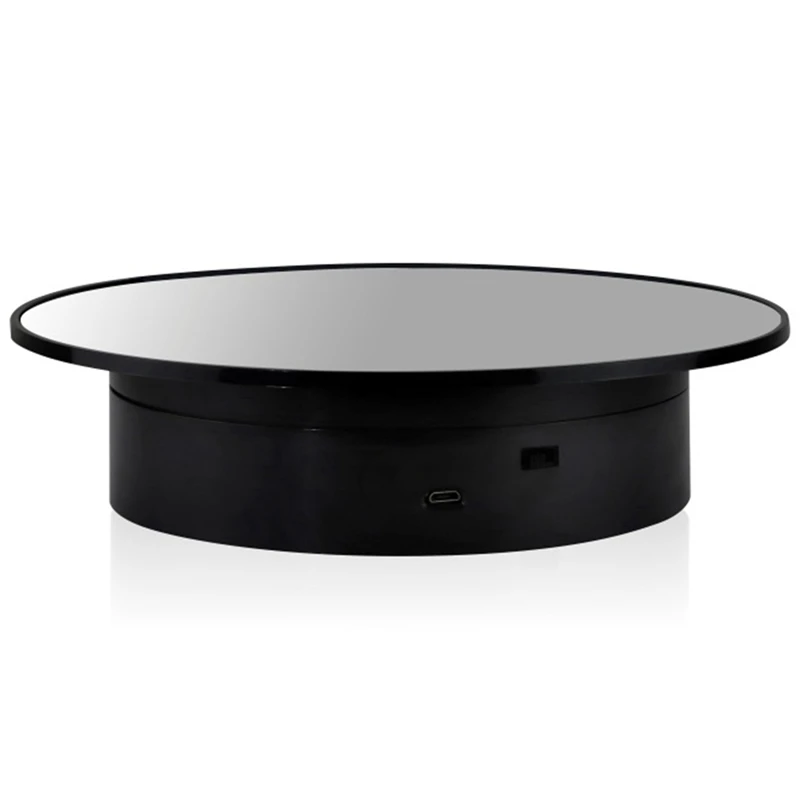 

Mirror USB Electric Bidirectional Rotary Table Jewelry Hand Necklace Display Stand