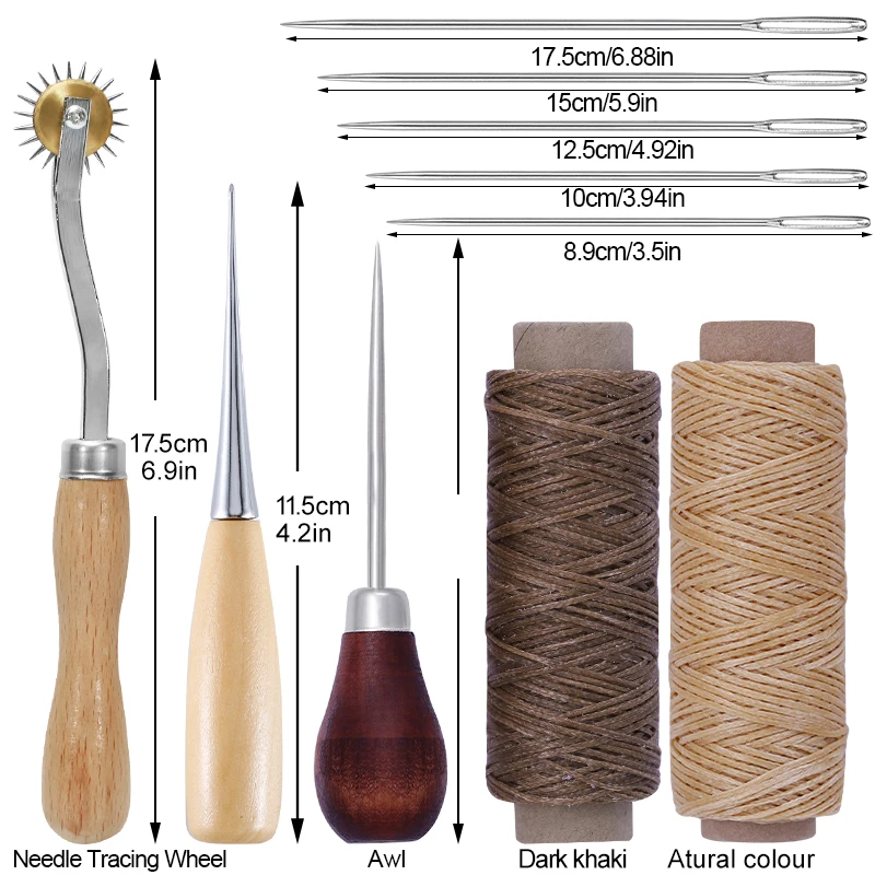 11 шт. набор инструментов для шитья кожи SHWAKK с искусственными иглами | Дом и сад