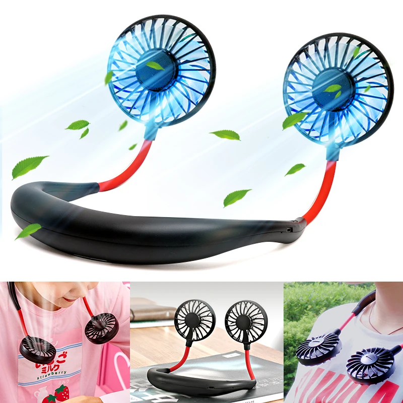 

Портативный мини-вентилятор с аккумулятором, маленький портативный вентилятор с цветным светом, два вентилятора с круглым вырезом для заня...