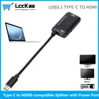 Разветвитель LccKaa USB-C Type C-HDMI с функцией порта питания, конвертер USB типа C Папа-мама для телефонов и планшетов на Android