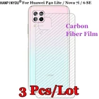 3 шт.лот для Huawei P40 lite  nova 7i  6 SE 3D, нескользящая прозрачная защитная пленка из углеродного волокна, Защитная Наклейка для экрана (не стекло)