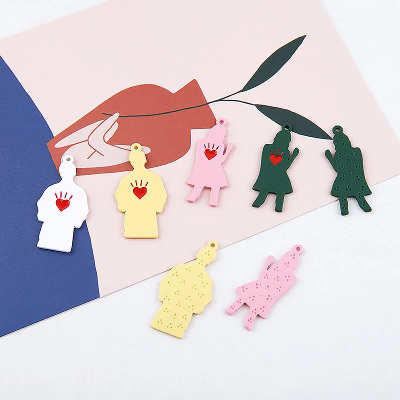 30 шт./лот подвески из сплава с распылителем окрашенные цветные ювелирные изделия