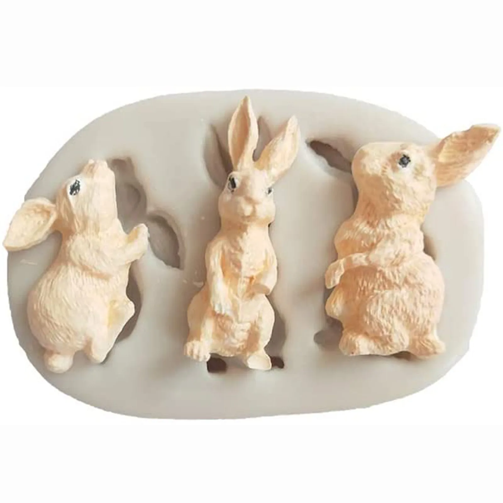 

3d Rabbit Easter Bunny Silicone Mold Fondant Cake Cupcake Cookie Baking Candy Chocolate Gumpaste Decorating Baking Tools #632