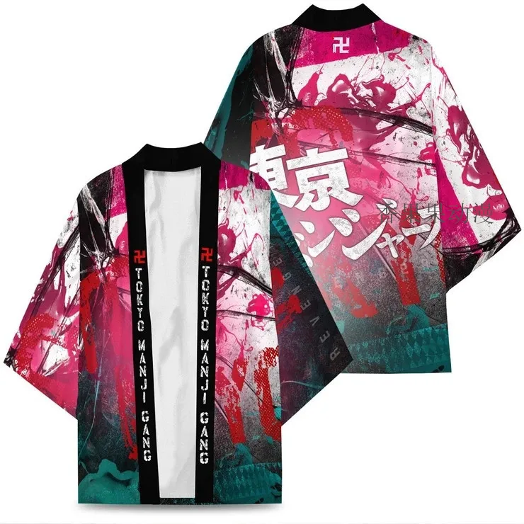 

Tokyo Revengers kimono 3D Print Mikey Ryūgūji Ken Cosplay токийские мстители Women Men Summer Bathrobe Japanese kimono Oversize