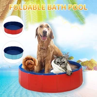 blue pvc dog swimming pool foldable waterproof pet bath swimming tub bathtub bathing pool for dogs cats kids summer supply